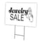 Signmission Jewelry Sale Yard Sign & Stake outdoor plastic coroplast window, C-2436-DS-Jewelry Sale C-2436-DS-Jewelry Sale - alternate 1